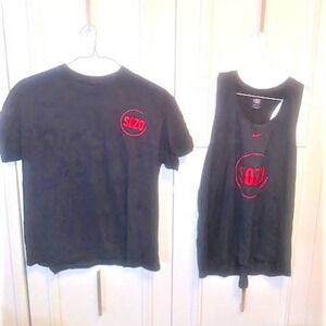 Set 2 Sozo black workout‎ shirts L
